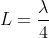 L=frac{lambda}{4}