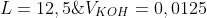 {V_{KOH}}=0,0125;L=12,5;mL