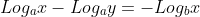 Log_{a}x-Log_{a}y=-Log_{b}x+Log_{b}y