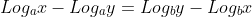 Log_{a}x-Log_{a}y=Log_{b}y-Log_{b}x