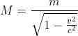 first way of finding relativistic mass