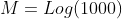 M=Log(1000)+Log(0,2)+3,3