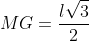 MG=frac{lsqrt{3}}{2}
