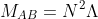 \fn_phv M_{AB}=N^{2}\Lambda _{AB}