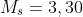 M_s=3,30+log{(Acdot f)}