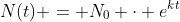 N(t) = N_0 cdot e^{kt}