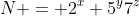 N = 2^x 5^y7^z