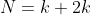 N=k+2k; : : f < 0,5