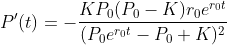 Pt) = KP (Po - Kroerot (Poerot Po + K)2