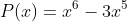 P(x)=x^6-3x^5+x^4-4x^3+3x^2-ax+3