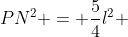 PN^2 = frac{5}{4}l^2 + l^2cos{	heta}