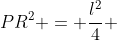 PR^2 = frac{l^2}{4} + frac{l^2 cdot sin^2{(	heta)}}{4}