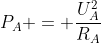 P_{A} = frac{U_{A}^{2}}{R_{A}}