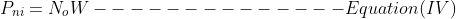 P_{ni}=N_{o}W--------------Equation(IV)