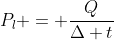 P_l = frac{Q}{Delta t}