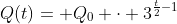Q(t)= Q_{0} cdot 3^{frac{t}{2}-1}