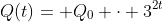 Q(t)= Q_{0} cdot 3^{2t}