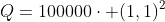 Q=100000cdot (1,1)^2