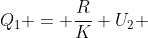 Q_{1} = frac{R}{K} U_{2} + frac{r}{K} U_{2}