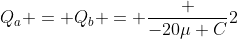 Q_A = Q_b = frac {-20mu C}{2}