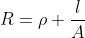 R=ho frac{l}{A}