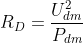 R_{D}=\frac{U^{2}_{dm}}{P_{dm}}