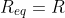 R_{eq}=R+frac{R}{2}
ightarrow frac{3R}{2}