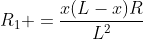 R_1 =frac{x(L-x)R}{L^2}