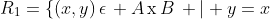 R_1={(x,y),epsilon, A,	ext{x},B, | y=x+4 }
