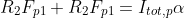R_2F_{p1}+R_2F_{p1}=I_{tot,p}\alpha