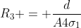 R_3 = frac{d}{A4sigma_1}