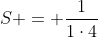 S = frac{1}{1cdot4}+frac{1}{4cdot7}+frac{1}{7cdot10}+cdots +frac{1}{2998cdot3001}