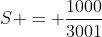 S = frac{1000}{3001}