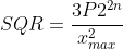 \frac{S}{N} = \frac{S}{N_q} = SQR=\frac{3P2^{2n}}{x_{max}^{2}}