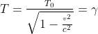 Time Dilation Equation in Special Theory of Relativity