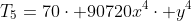 T_{5}=70\cdot 90720x^{4}\cdot y^4