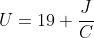 U=19 frac{J}{C}