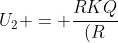 U_{2} = frac{RKQ}{(R+r)^{2}}