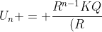 U_{n} = frac{R^{n-1}KQ}{(R+r)^{n}}