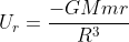 U_r=frac{-GMmr}{R^3}