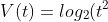 V(t)=log_2(t^2+1)