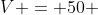 V = 50 + 0,2x + 0,5sen(frac{xpi}{6})