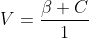 V=frac{eta C}{1+alpha C}