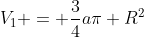 V_{1} = frac{3}{4}api R^{2}