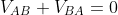 V_{AB}+V_{BA}=0