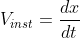 Instantaneous Velocity Formula