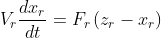 V_{r}\frac{dx_{r}}{dt}=F_{r}\left ( z_{r}-x_{r} \right )