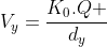 V_{y}=frac{K_{0}.Q }{d_{y}}