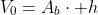 V_0=A_bcdot h;;Rightarrow;;V_0=frac{6cdot a_b^2sqrt{3}}{4}cdot a_l;;Rightarrow;;V_0=frac{3cdot a_b^2cdotsqrt{3}}{2}cdot sqrt{3}cdot a_b