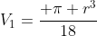 V_1=frac{ pi r^3}{18}